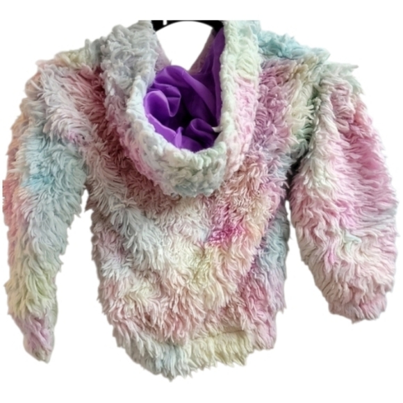 Deux Par Deux, Kid's Size 7, Rainbow print hoodie - Picture 3 of 9